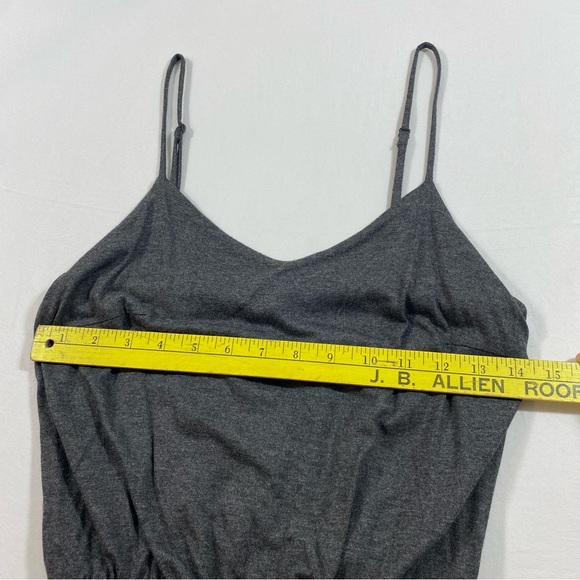 Gap Maxi Dress Woman’s X-Small Spaghetti adjustable Strap Charcoal Gray Jersey - Picture 9 of 14